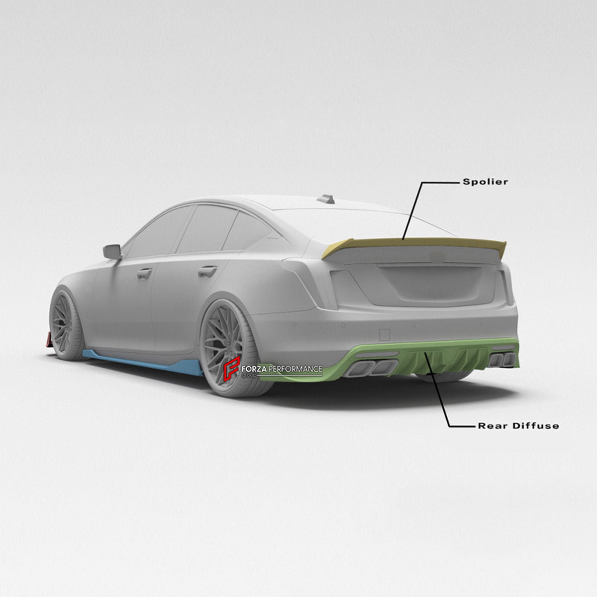 CARBON BODY KIT for CADILLAC CT5 2019 - 2024

Set Include:

Front Lip
Side Skirts
Rear Diffuser
Rear Spoler
Material: Carbon

Note: Professional installation is required.