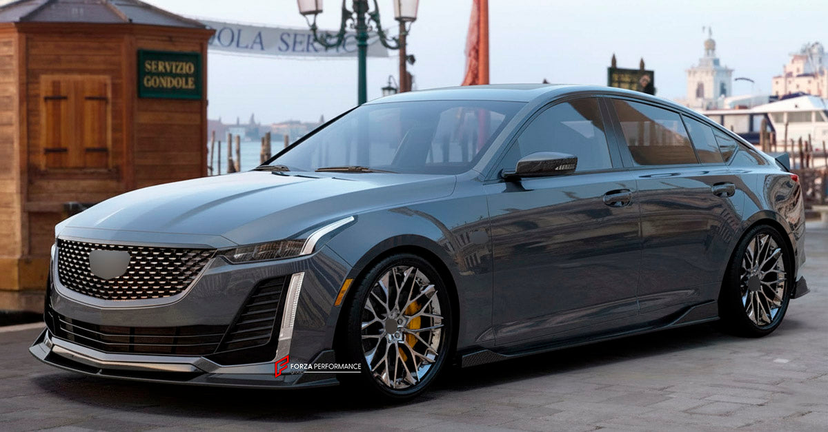 CARBON BODY KIT for CADILLAC CT5 2019 - 2024

Set Include:

Front Lip
Side Skirts
Rear Diffuser
Rear Spoler
Material: Carbon

Note: Professional installation is required.