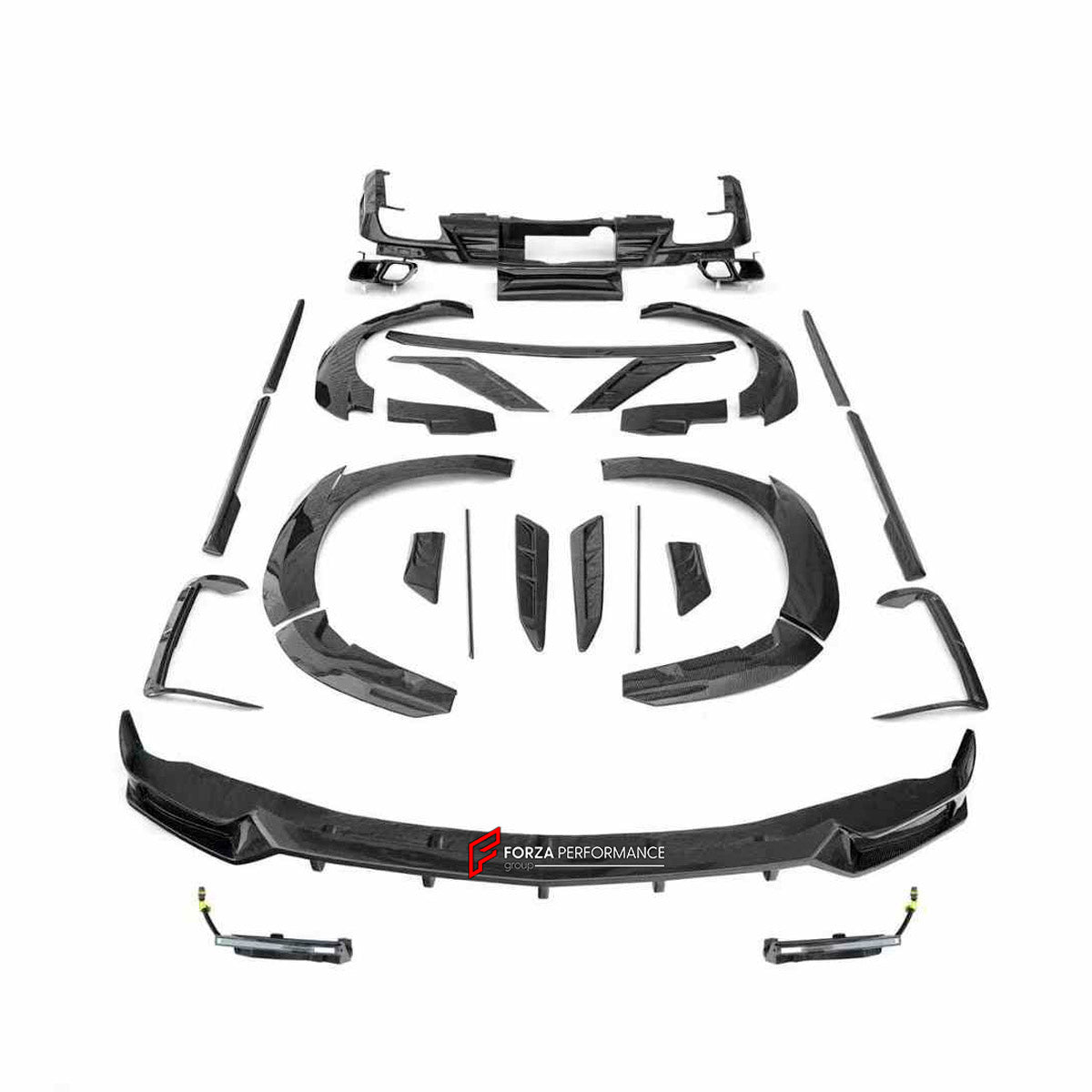 CARBON BODY KIT for Cadillac Escalade V 2021 - 2024
Set includes:

Front Lip
Front Fenders
Side Skirts
Rear Fenders
Rear Diffuser
Material: Carbon

NOTE: Professional installation is required.