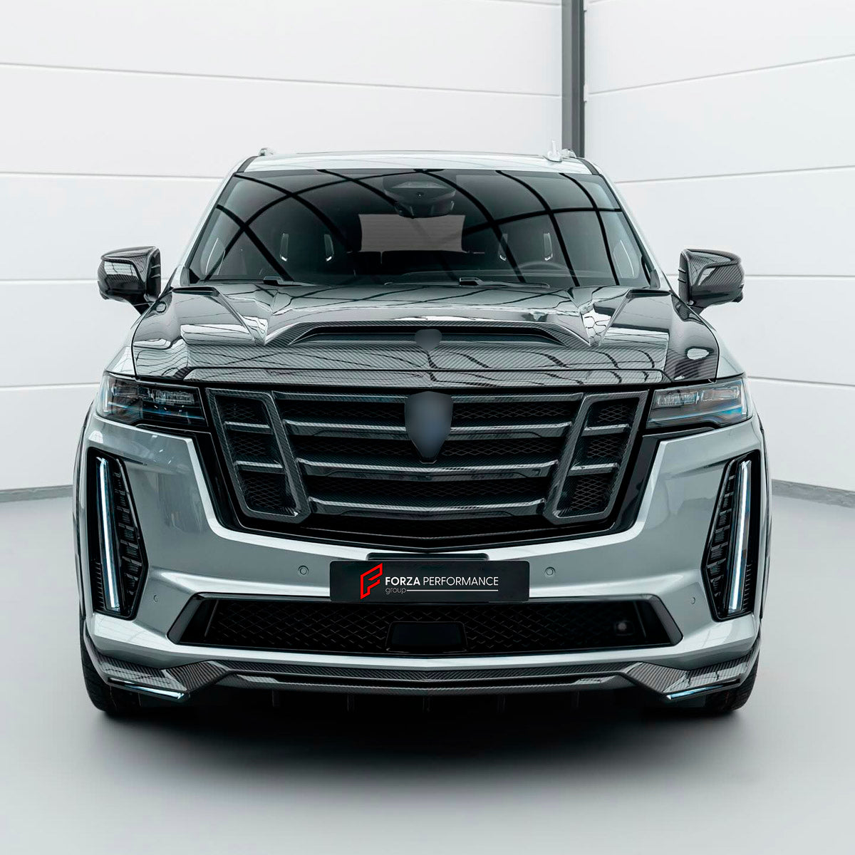 CARBON BODY KIT for Cadillac Escalade V 2021 - 2024
Set includes:

Front Lip
Front Fenders
Side Skirts
Rear Fenders
Rear Diffuser
Material: Carbon

NOTE: Professional installation is required.