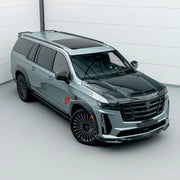 CARBON BODY KIT for Cadillac Escalade V 2021 - 2024
Set includes:

Front Lip
Front Fenders
Side Skirts
Rear Fenders
Rear Diffuser
Material: Carbon

NOTE: Professional installation is required.