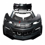 CARBON BODY KIT for Chevrolet Camaro VI 2016 - 2018
Set includes:

Front Bumper Assembly
Front Fenders
Side Skirts
Rear Wing Spoiler
Rear Bumper Assembly
Rear Diffuser
Material: Carbon, Plastic

NOTE: Professional installation is required.