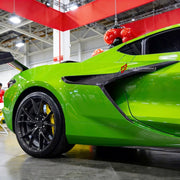 CARBON BODY KIT for Chevrolet Corvette C8 Z06 2020+
Set includes:

Front Lip
Hood Bonnet
Engine Cover
Engine Cover Lid
Rear Spoiler Wing
Rear Fenders
Rear Bumper Assembly
Rear Diffuser
Material: Carbon

NOTE: Professional installation is required.