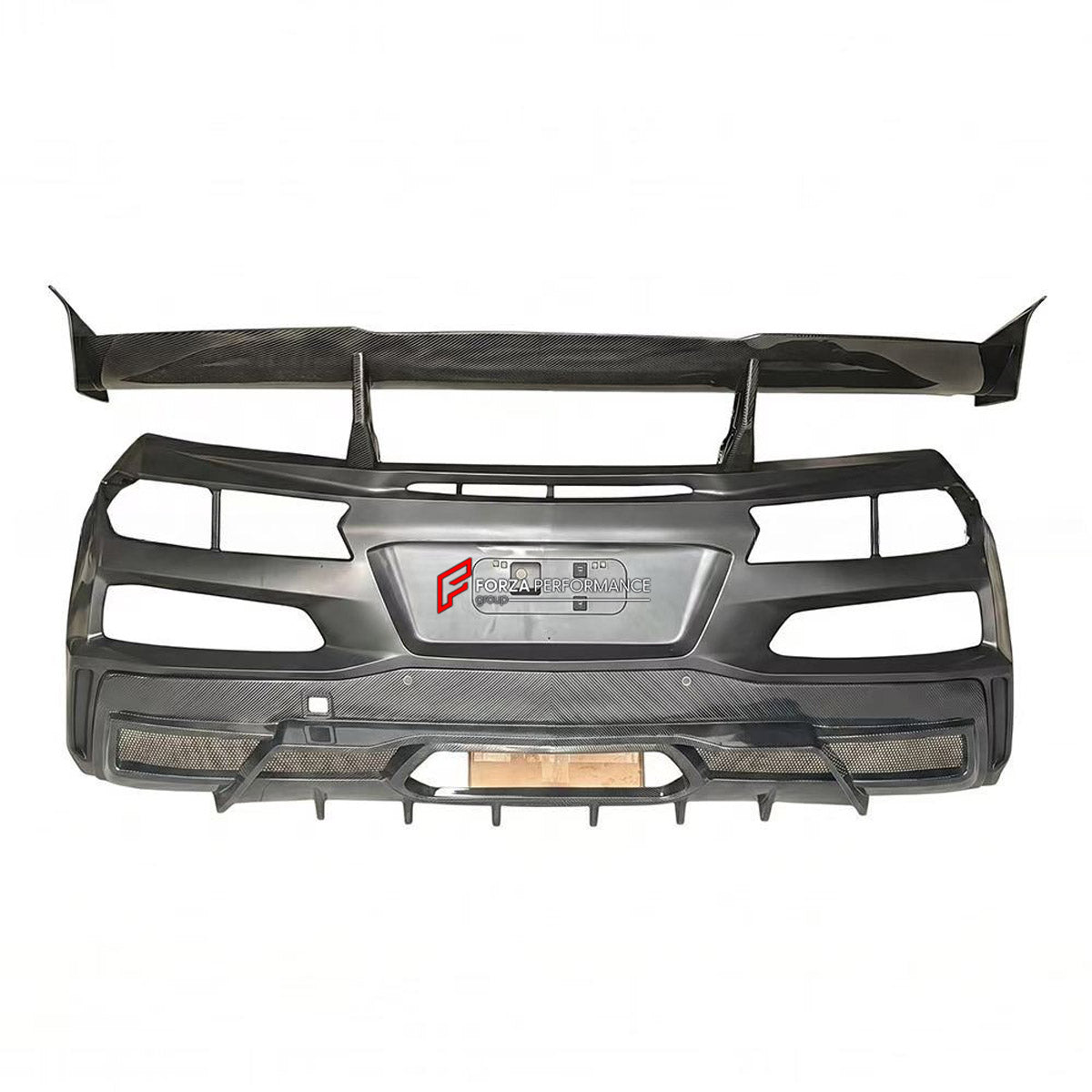 CARBON BODY KIT for Chevrolet Corvette C8 Z06 2020+
Set includes:

Front Lip
Hood Bonnet
Engine Cover
Engine Cover Lid
Rear Spoiler Wing
Rear Fenders
Rear Bumper Assembly
Rear Diffuser
Material: Carbon

NOTE: Professional installation is required.