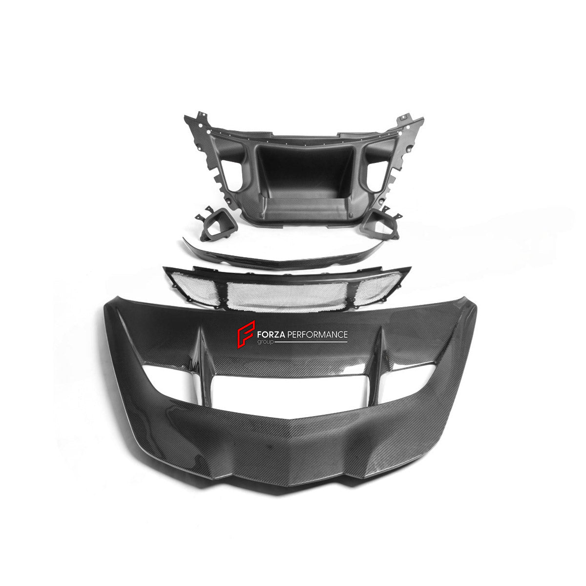 CARBON BODY KIT for Chevrolet Corvette C8 Z06 2020+
Set includes:

Front Lip
Hood Bonnet
Engine Cover
Engine Cover Lid
Rear Spoiler Wing
Rear Fenders
Rear Bumper Assembly
Rear Diffuser
Material: Carbon

NOTE: Professional installation is required.
