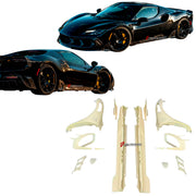 CARBON BODY KIT for FERRARI 296 GTB 2022+ FORZA PERFORMANCE custom fit Mansory
Set includes:

Front Fenders
Front Fender Vents
Front Fenders Emblem Logo
Side Skirts
Rear Fenders Vents
Material: Carbon

NOTE: Professional installation is required.