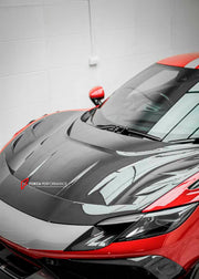 CARBON BODY KIT for FERRARI 296 GTB/GTS  Set includes: Front Lip Front Bumper Air Vent Covers Hood Panel Trim Fender Vents Side Skirts Side Air Vent Covers Engine Cover Rear Spoiler Rear Diffuser