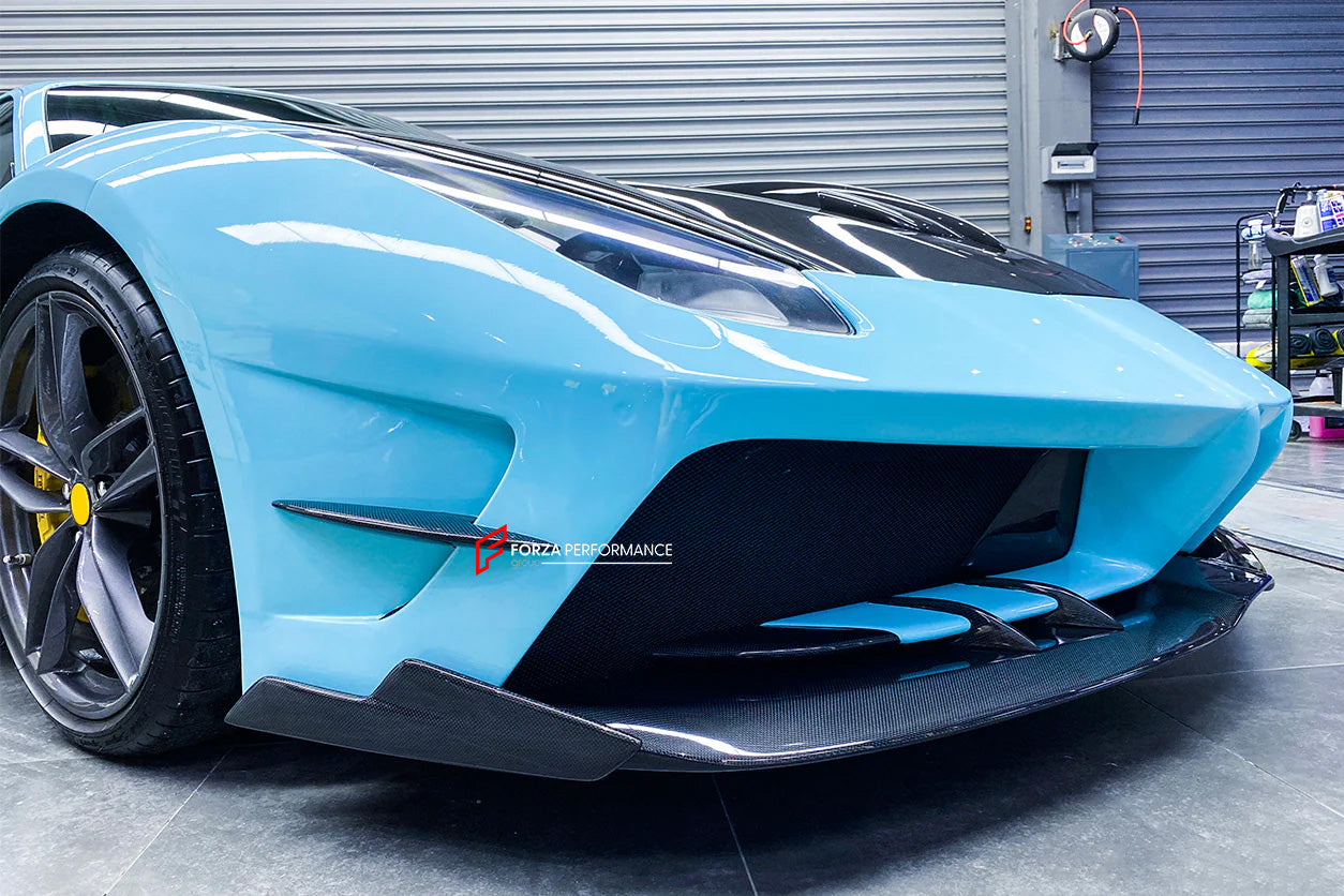 CARBON BODY KIT for FERRARI 488 GTB SPIDER 2015 - 2019

Set includes:

Front Lip
Front Bumper
Hood / Bonnet
Side Skirts
Rear Quarter Rocker Panel Side Skirt
Rear Spoiler
Rear Bumper
Rear Diffuser

Material: Fiberglass with Carbon fiber

NOTE: Professional installation is required. 