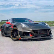 CARBON BODY KIT for Ferrari California 2008 - 2014
Set includes:

Front Bumper
Front Lip
Hood Bonnet
Front Fenders
Mirror Covers
Side Skirts
Rear Fenders
Rear Diffuser
Rear Bumper
Rear Spoiler
Material: Carbon

NOTE: Professional installation is required.