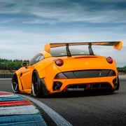 CARBON BODY KIT for Ferrari California 2008 - 2014
Set includes:

Front Bumper
Front Lip
Hood Bonnet
Front Fenders
Mirror Covers
Side Skirts
Rear Fenders
Rear Diffuser
Rear Bumper
Rear Spoiler
Material: Carbon

NOTE: Professional installation is required.