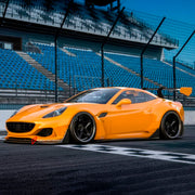 CARBON BODY KIT for Ferrari California 2008 - 2014
Set includes:

Front Bumper
Front Lip
Hood Bonnet
Front Fenders
Mirror Covers
Side Skirts
Rear Fenders
Rear Diffuser
Rear Bumper
Rear Spoiler
Material: Carbon

NOTE: Professional installation is required.