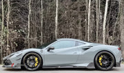 CARBON BODY KIT for Ferrari F8 2019 - 2022
Set includes:

Front Lip
Front Bumper Assembly
Side Skirts
Ducktail Spoiler
Rear Bumper Assembly
Rear Diffuser
Material: Carbon

NOTE: Professional installation is required.