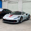 CARBON BODY KIT for Ferrari F8 2019 - 2022
Set includes:

Front Lip
Front Bumper Assembly
Side Skirts
Ducktail Spoiler
Rear Bumper Assembly
Rear Diffuser
Material: Carbon

NOTE: Professional installation is required.