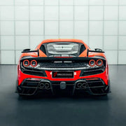 CARBON BODY KIT for Ferrari F8 2019 - 2022
Set includes:

Front Lip
Front Bumper Assembly
Side Skirts
Ducktail Spoiler
Rear Bumper Assembly
Rear Diffuser
Material: Carbon

NOTE: Professional installation is required.