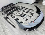 CARBON BODY KIT for Ferrari F8 2019 - 2022
Set includes:

Front Lip
Front Bumper Assembly
Side Skirts
Ducktail Spoiler
Rear Bumper Assembly
Rear Diffuser
Material: Carbon

NOTE: Professional installation is required.