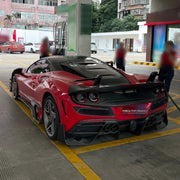 CARBON BODY KIT for Ferrari F8 2019 - 2022
Set includes:

Front Lip
Front Bumper Assembly
Side Skirts
Ducktail Spoiler
Rear Bumper Assembly
Rear Diffuser
Material: Carbon

NOTE: Professional installation is required.