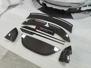 CARBON BODY KIT for FERRARI ROMA

Set includes:

Front Bumper
Front Grille
Hood / Bonnet
Side Mirror Covers
Side Trims
Side Skirts
Trunk Panel
Rear Spoiler

Rear Diffuser

Material: Carbon Fiber

Note: Professional installation is required.
