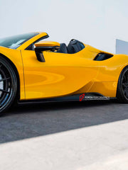 CARBON BODY KIT for FERRARI SF90 SPIDER

Set includes:


Front Lip
Hood Air Vent Trims
Fender Air Vent Trims
Side Skirts
Side Mirror Covers
Rear Spoiler
Rear Diffuser

Material: Carbon

NOTE: Professional installation is required.

Why “Contact Us for Pricing”?
