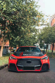 CARBON BODY KIT FOR INFINITI Q60 UPGRADE TO BLACK S 2017-2022