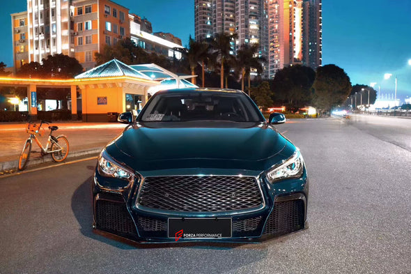 CARBON BODY KIT FOR INFINITI Q50 UPGRADE TO BLACK S 2014-2022