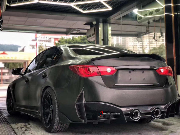 CARBON BODY KIT FOR INFINITI Q50 UPGRADE TO BLACK S 2014-2022