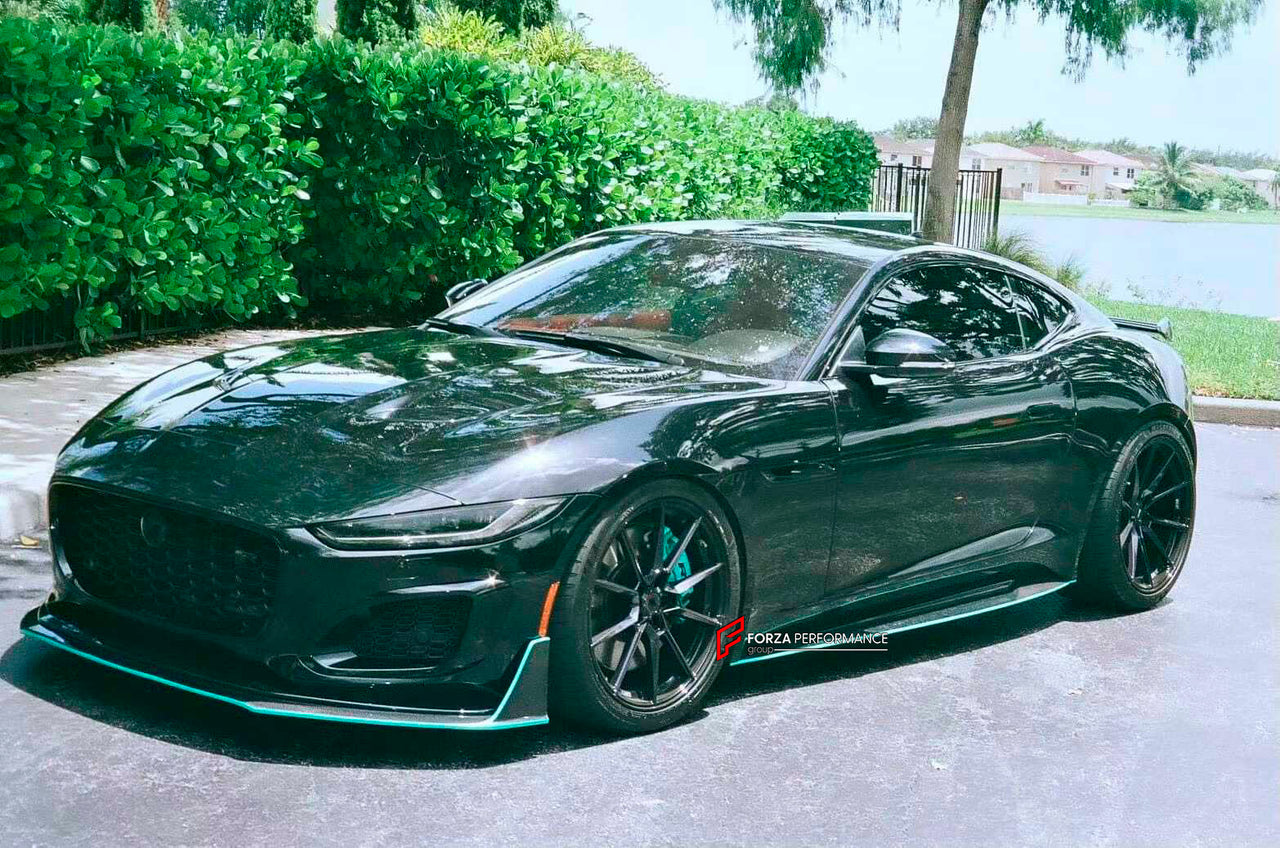 CARBON BODY KIT for JAGUAR F TYPE X152 2ND FACELIFT 2021+

Set includes:

Front Lip
Side Skirts
Rear Spoiler

Material: Carbon

NOTE: Professional installation is required