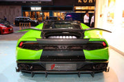 Carbon Body Kit for Lamborghini Huracan LP610
Set includes:

Front Lip Splitter
Rear Diffuser
Side Under Spoiler
Rear Wing Spoiler With Base
Side Skirt Air Scoop Covering Trim
Rear Fender Scoop Covering Trim
Material: Carbon

NOTE: Professional installation is required.
