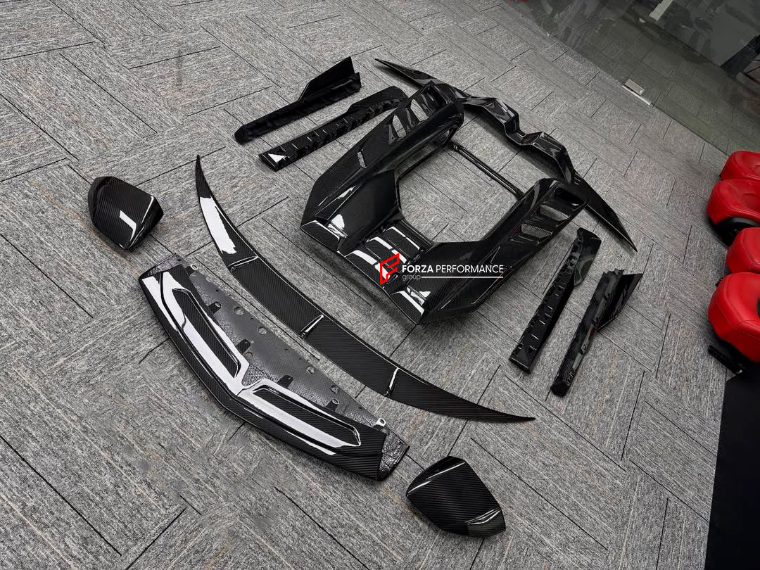 CARBON FRONT LIP for LAMBORGHINI REVUELTO 2023+

Set includes:

Front Lip
Mirror Covers
Side Skirts
Hood Trim
Rear spoiler
Rear Engine Lid
Rear Diffuser

Material:&nbsp;Carbon

NOTE: Professional installation is required.

Why “Contact Us for Pricing”?

We don’t display fixed prices because our goal is to offer you the most competitive deal possible. Product costs often decrease over time, and by requesting a quote, you’ll receive our most up-to-date price on market.

SECURED PAYMENT METHODS&nbsp;
PayPal (+