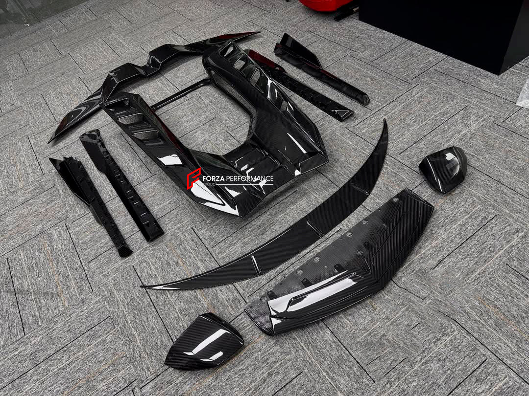 CARBON FRONT LIP for LAMBORGHINI REVUELTO 2023+

Set includes:

Front Lip
Mirror Covers
Side Skirts
Hood Trim
Rear spoiler
Rear Engine Lid
Rear Diffuser

Material:&nbsp;Carbon

NOTE: Professional installation is required.

Why “Contact Us for Pricing”?

We don’t display fixed prices because our goal is to offer you the most competitive deal possible. Product costs often decrease over time, and by requesting a quote, you’ll receive our most up-to-date price on market.

SECURED PAYMENT METHODS&nbsp;
PayPal (+