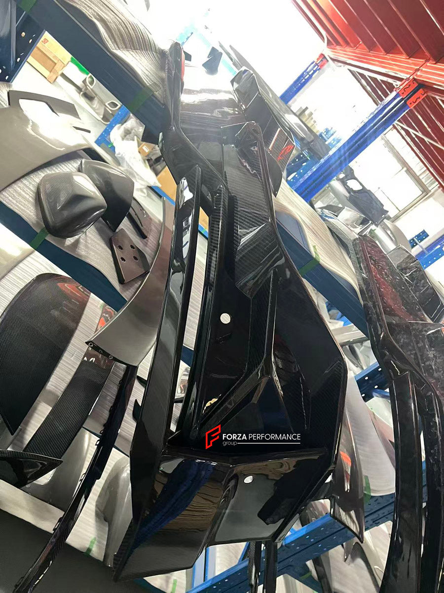 CARBON BODY KIT for Lamborghini Urus 2018+
Set includes:

Front Bumper
Front Bimper Fins
Front Lip
Hood Bonnet
Side Mirror Covers
Front Fenders
Front Fender Vents
Side Skirts
Rear Fenders
Roof Spoiler
Rear Spoiler Wing
Rear Bumper
Rear Diffuser
Material: Carbon

NOTE: Professional installation is required.