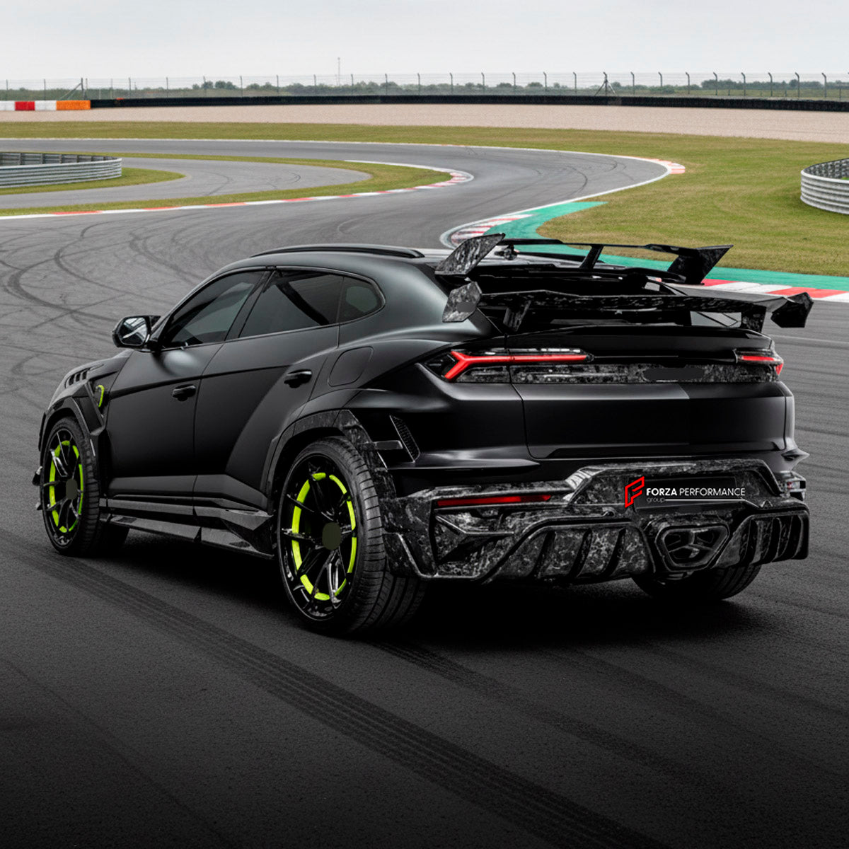 CARBON BODY KIT for Lamborghini Urus 2018+
Set includes:

Front Bumper
Front Bimper Fins
Front Lip
Hood Bonnet
Side Mirror Covers
Front Fenders
Front Fender Vents
Side Skirts
Rear Fenders
Roof Spoiler
Rear Spoiler Wing
Rear Bumper
Rear Diffuser
Material: Carbon

NOTE: Professional installation is required.
