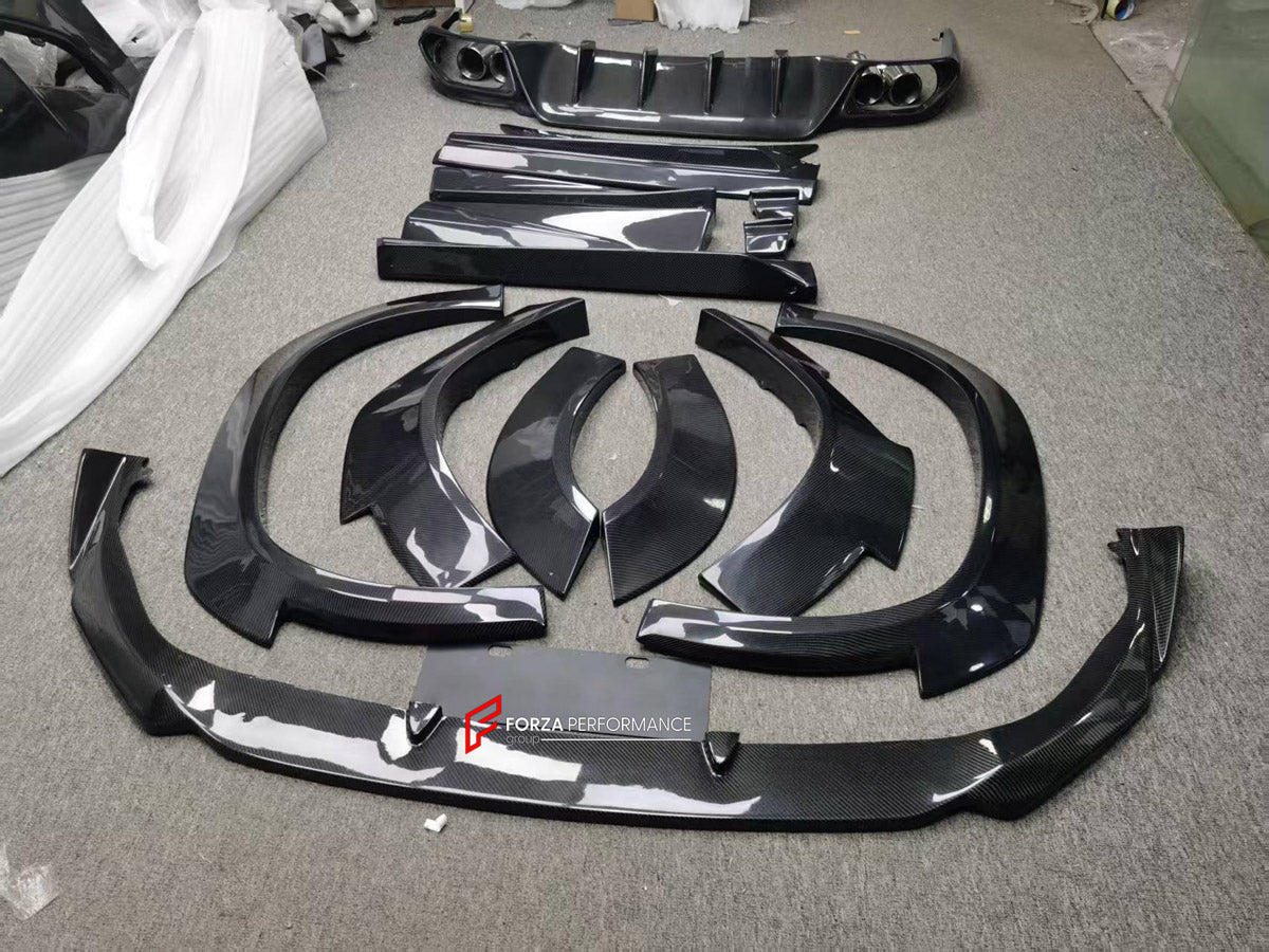 CARBON BODY KIT for LEXUS RX300 AL20 2015 - 2019 FORZA PERFORMANCE custom fit Aimgain Style
Set includes:

Front Lip
Fender Flares
Side Skirts
Rear Diffuser
Material: Carbon

NOTE: Professional installation is required.