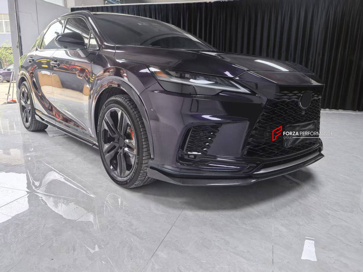 CARBON BODY KIT for LEXUS RX350 AL30 2022+ FORZA PERFORMANCE custom fit Aimgain Style
Set includes:

Front Lip
Side Skirts
Ducktail Spoiler
Rear Diffuser
Material: Carbon, Plastic

NOTE: Professional installation is required.