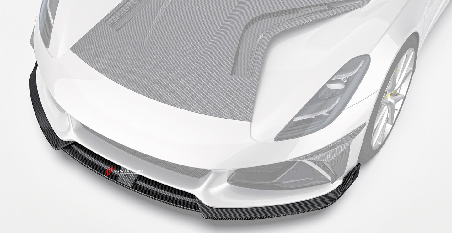 CARBON BODY KIT for LOTUS EMIRA

Set includes:

Front Lip
Front Bumper Canards
Hood / Bonnet
Side Skirts
Rear Spoiler
Rear Bumper Canards
Rear Diffuser


Material: Carbon Fiber

Note: Professional installation is required.