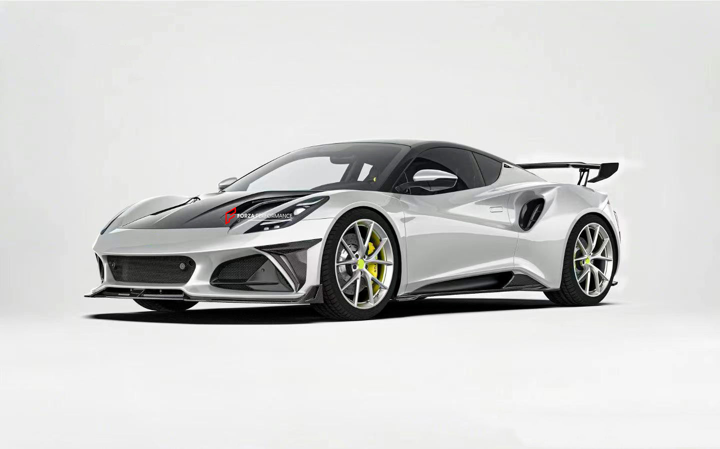 CARBON BODY KIT for LOTUS EMIRA

Set includes:

Front Lip
Front Bumper Canards
Hood / Bonnet
Side Skirts
Rear Spoiler
Rear Bumper Canards
Rear Diffuser


Material: Carbon Fiber

Note: Professional installation is required.