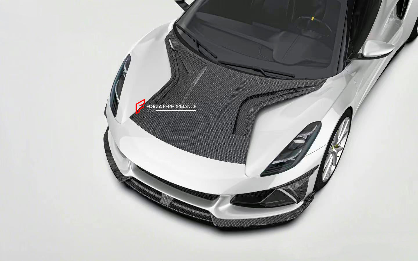 CARBON BODY KIT for LOTUS EMIRA

Set includes:

Front Lip
Front Bumper Canards
Hood / Bonnet
Side Skirts
Rear Spoiler
Rear Bumper Canards
Rear Diffuser


Material: Carbon Fiber

Note: Professional installation is required.