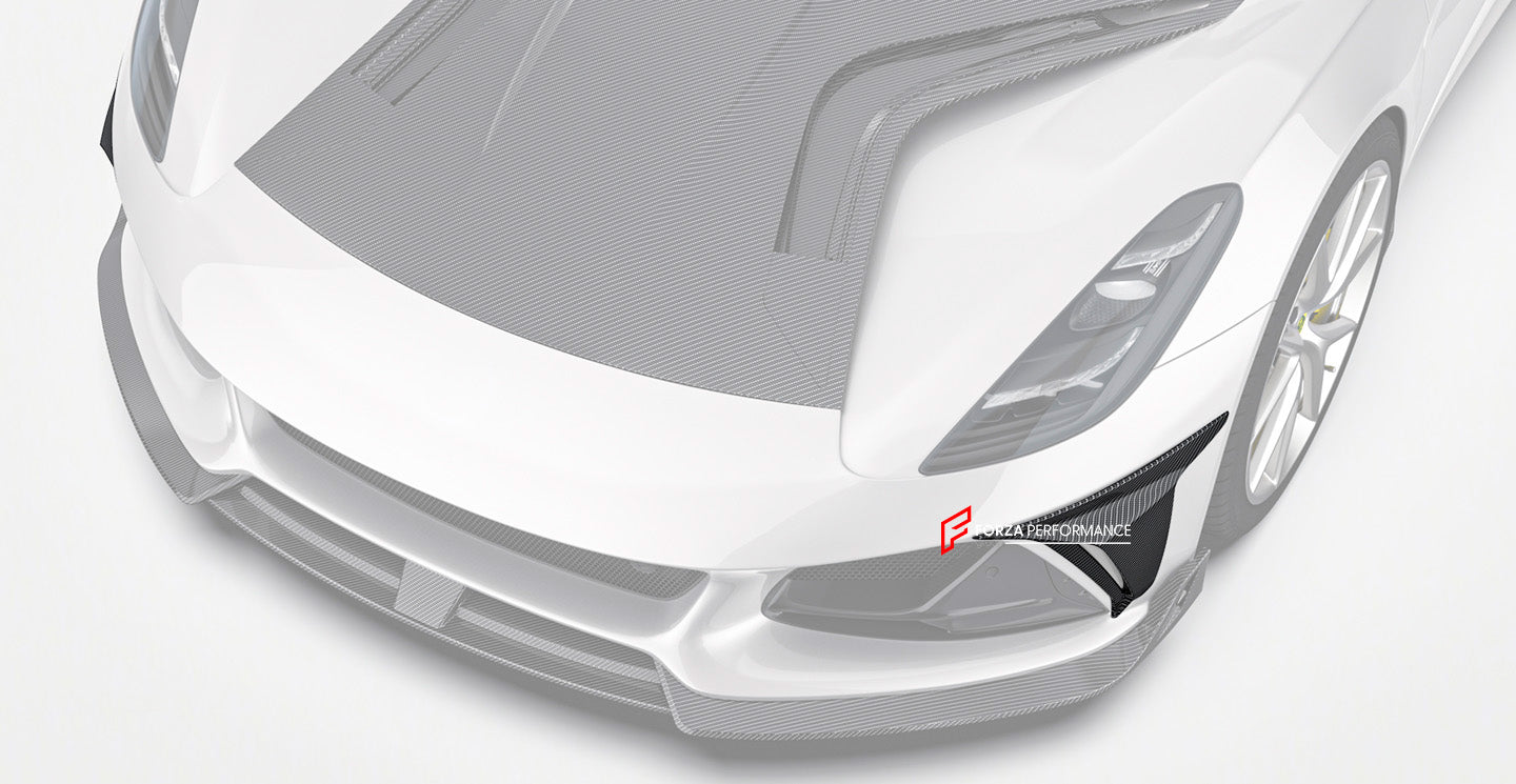 CARBON BODY KIT for LOTUS EMIRA

Set includes:

Front Lip
Front Bumper Canards
Hood / Bonnet
Side Skirts
Rear Spoiler
Rear Bumper Canards
Rear Diffuser


Material: Carbon Fiber

Note: Professional installation is required.
