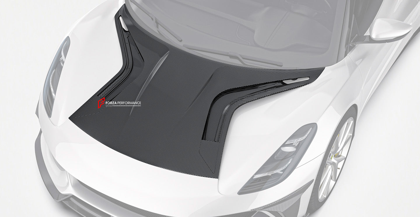 CARBON BODY KIT for LOTUS EMIRA

Set includes:

Front Lip
Front Bumper Canards
Hood / Bonnet
Side Skirts
Rear Spoiler
Rear Bumper Canards
Rear Diffuser


Material: Carbon Fiber

Note: Professional installation is required.
