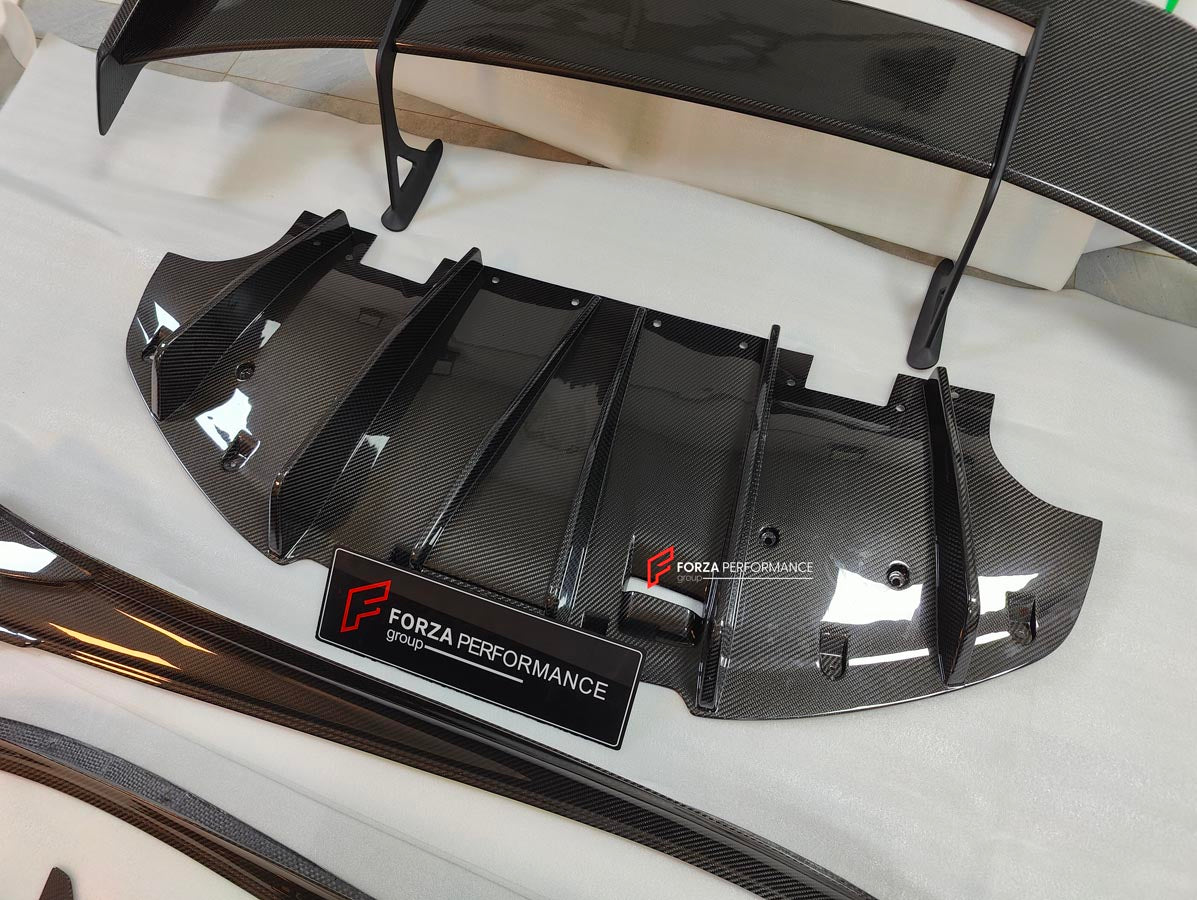 CARBON BODY KIT for LOTUS EMIRA

Set includes:

Roof
Hood
Front Lip
Front Bumper Air Vents
Front Canards
Rear Fender Air Vents
Side Skirts
Rear Diffuser
Rear Spoiler
Rear Spoiler Cover
Door Pedals
Engine Hood Cover
Rear Air Duct
Side Mirrors
Engine Grille

Material: Carbon