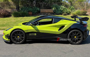 CARBON BODY KIT for LOTUS EMIRA

Set includes:

Roof
Hood
Front Lip
Front Bumper Air Vents
Front Canards
Rear Fender Air Vents
Side Skirts
Rear Diffuser
Rear Spoiler
Rear Spoiler Cover
Door Pedals
Engine Hood Cover
Rear Air Duct
Side Mirrors
Engine Grille
Material: Carbon

Note: Professional installation is required.
