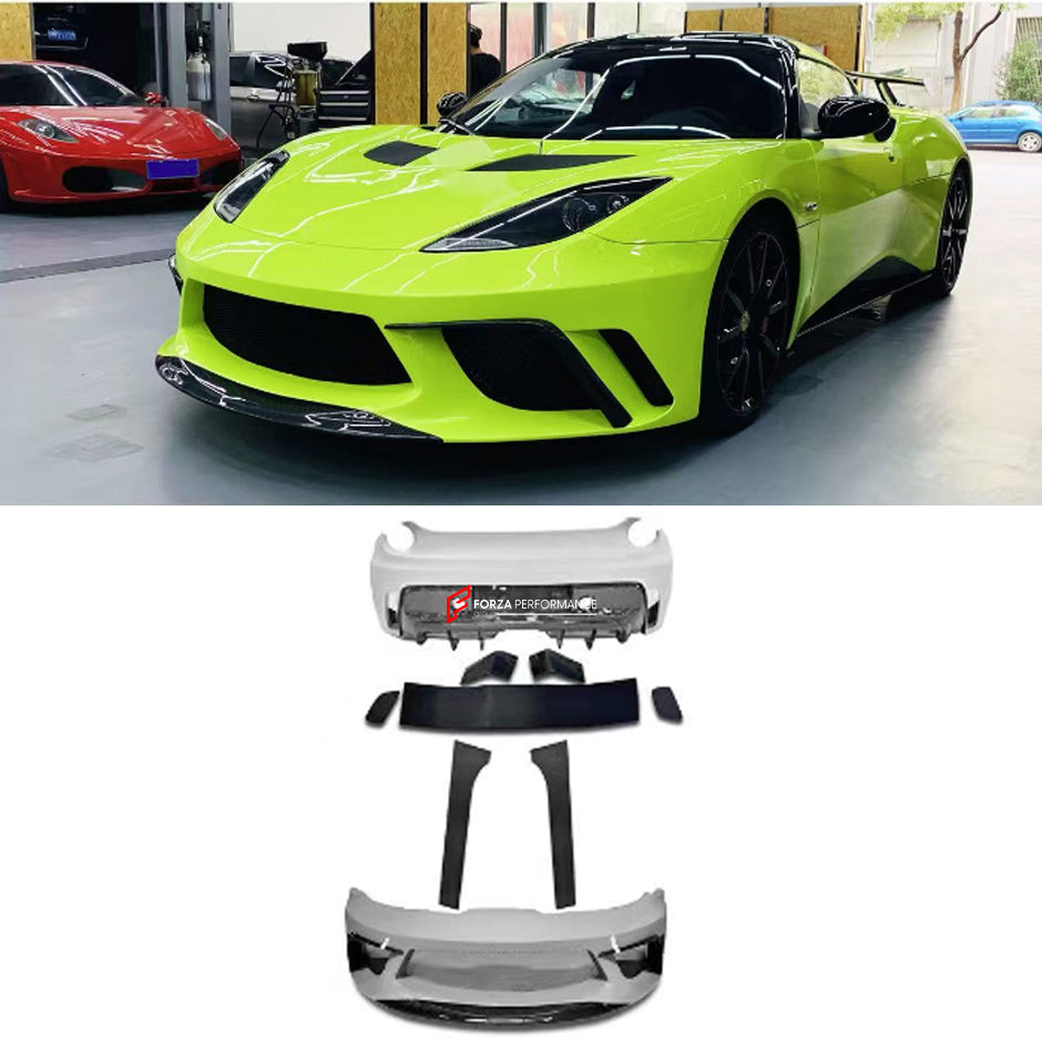 CARBON BODY KIT for LOTUS EVORA GT 2019 - 2021

Set Include:

Front Bumper

Fender Flares
Side Skirts

Rear Spoiler
Rear Diffuser

Material: Carbon


Note: Professional installation is required.

Why “Contact Us for Pricing”?

We don’t display fixed prices because our goal is to offer you the most competitive deal possible. Product costs often decrease over time, and by requesting a quote, you’ll receive our most up-to-date price on market.

SECURED PAYMENT METHODS&nbsp;
PayPal (+4.4% fee)
Visa / Mastercard