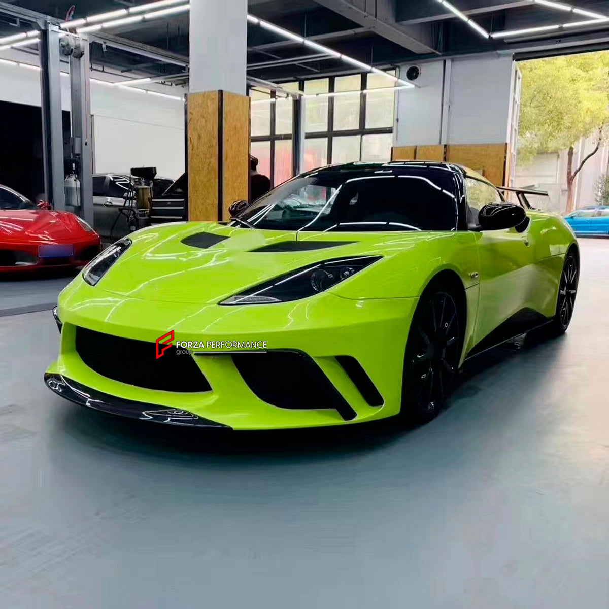 CARBON BODY KIT for LOTUS EVORA GT 2019 - 2021

Set Include:

Front Bumper
Fender Flares
Side Skirts
Rear Spoiler
Rear Diffuser
Material: Carbon

Note: Professional installation is required.