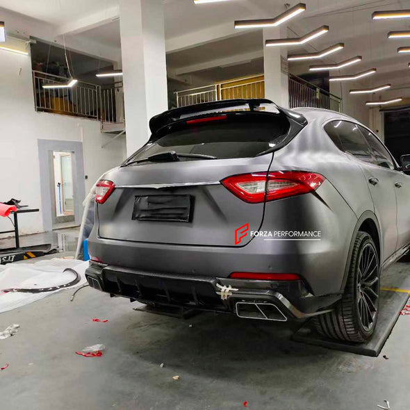 DRY CARBON BODY KIT for MASERATI LEVANTE 2016+

Set includes:

Front Lip
Front Grille
Front Vent Cover
Side fenders
Side Skirts
Rear Diffuser
Rear Spoiler
Roof Spoiler

Material: Carbon

NOTE: Professional installation is required

Contact us for pricing

Payment ►
Visa

Mastercard

PayPal with a credit card (add 4.4% at checkout)
Payoneer
Cryptocurrency
Shipment ►
By express DHL/UPS/TNT/FedEx
To the local international airport
Special line by air
Special line by the sea
To Europe and the UK by train

Pleas