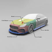 CARBON BODY KIT for Maserati Quattroporte VI M156 2020 - 2024
Set includes:

Front Bumper
Front Lip
Hood Bonnet
Front Fenders
Side Skirts
Ducktail Spoiler
Rear Bumper
Rear Bumper Splitters
Material: Carbon

NOTE: Professional installation is required.