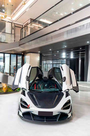 CARBON BODY KIT for MCLAREN 720S 2017 - 2023

Set includes:

Front Splitter / Front Lip Add-Ons
Front Bumper Insert
Front Bumper Canards
Hood / Bonnet
Front Fenders
Roof Air Vent Scoop
Side Skirts
Side Skirts Add-Ons

Rear Bumper 
Rear Diffuser
Rear Bumper Mesh
Rear Spoiler

Material: Carbon Fiber

Note: Professional installation is required.

CONTACT US FOR PRICING