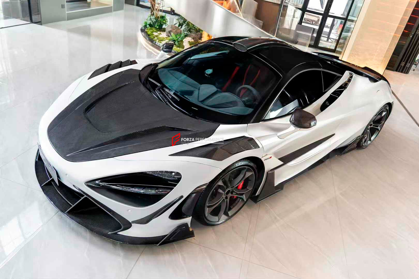 CARBON BODY KIT for MCLAREN 720S 2017 - 2023

Set includes:

Front Splitter / Front Lip Add-Ons
Front Bumper Insert
Front Bumper Canards
Hood / Bonnet
Front Fenders
Roof Air Vent Scoop
Side Skirts
Side Skirts Add-Ons

Rear Bumper 
Rear Diffuser
Rear Bumper Mesh
Rear Spoiler

Material: Carbon Fiber

Note: Professional installation is required.

CONTACT US FOR PRICING