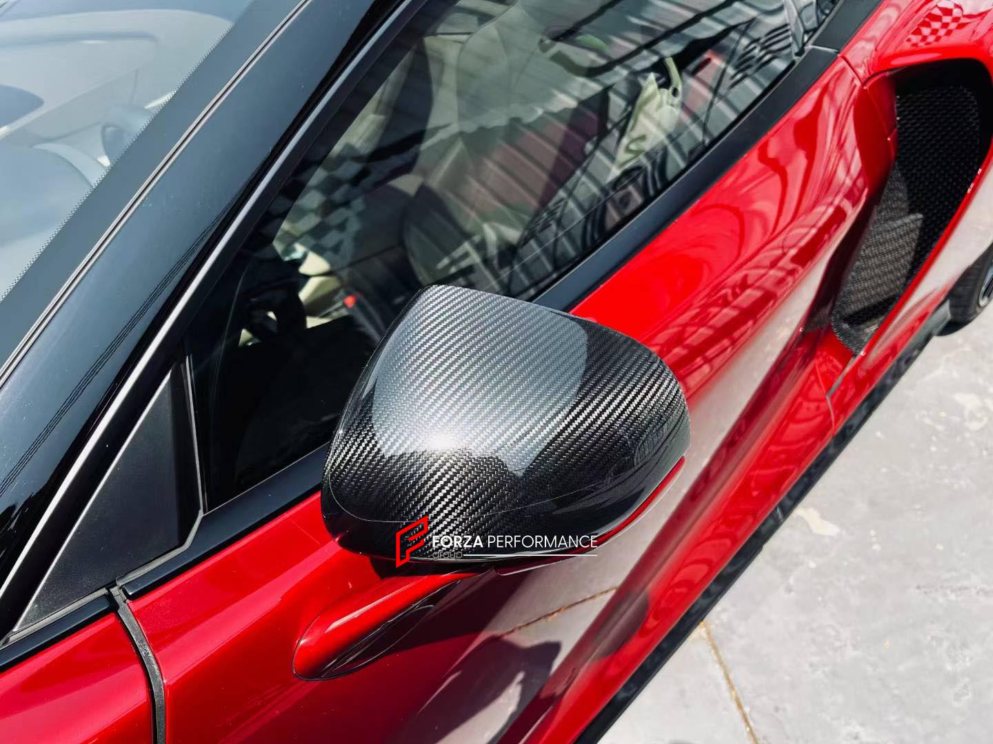 DRY CARBON BODY KIT for MCLAREN GT 2019 - 2024
Set includes:

Front Lip
Front Bumper Air Intake Trims
Side Mirror Covers
Side Skirts
Side Air Vents
Rear Diffuser
Ducktail Spoiler
Material: Dry Carbon

NOTE: Professional installation is required