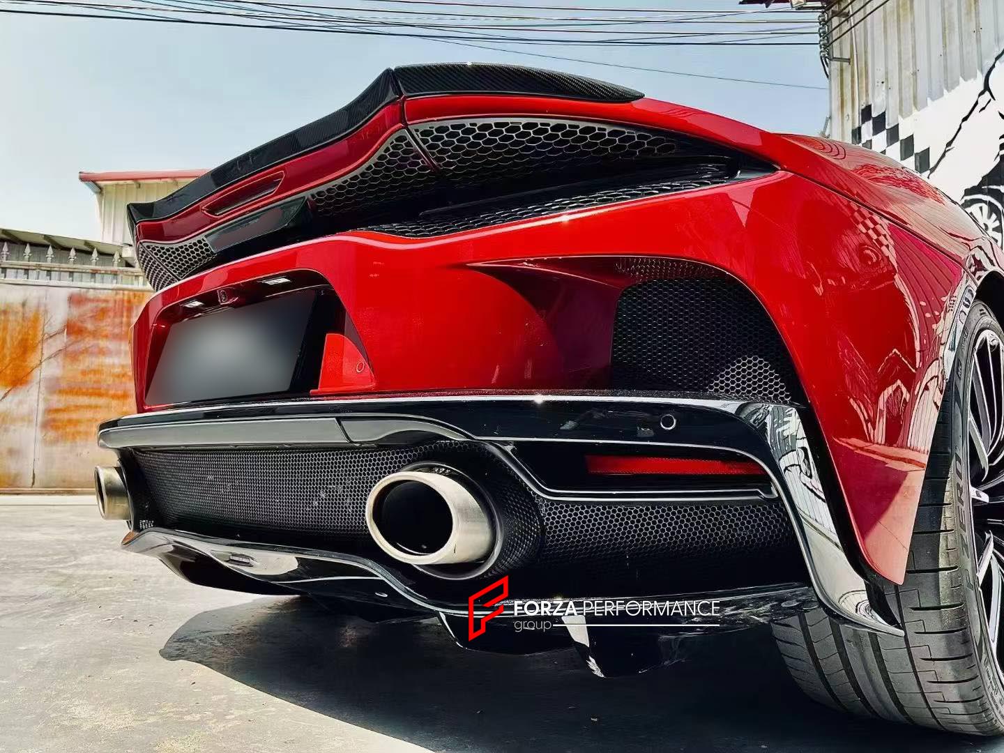 DRY CARBON BODY KIT for MCLAREN GT 2019 - 2024
Set includes:

Front Lip
Front Bumper Air Intake Trims
Side Mirror Covers
Side Skirts
Side Air Vents
Rear Diffuser
Ducktail Spoiler
Material: Dry Carbon

NOTE: Professional installation is required