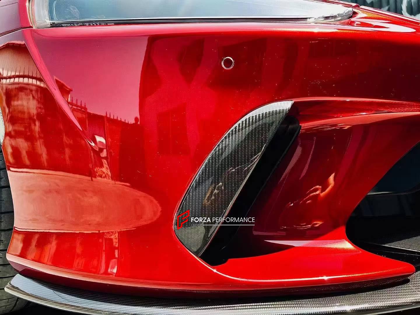 DRY CARBON BODY KIT for MCLAREN GT 2019 - 2024
Set includes:

Front Lip
Front Bumper Air Intake Trims
Side Mirror Covers
Side Skirts
Side Air Vents
Rear Diffuser
Ducktail Spoiler
Material: Dry Carbon

NOTE: Professional installation is required
