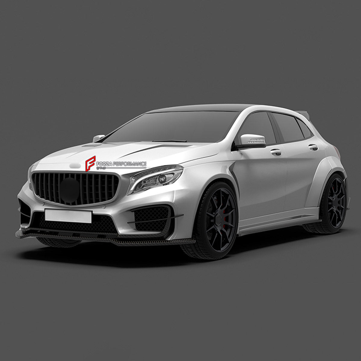 CARBON BODY KIT for Mercedes Benz AMG GLA45 X156 2014 - 2020
Set includes:

Front Bumper
Front Lip
Hood Bonnet
Front Fenders
Side Skirts
Rear Fenders
Roof Spoiler
Rear Diffuser
Rear Bumper
Material: Carbon

NOTE: Professional installation is required.